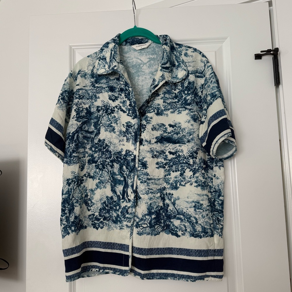 Printed Contrast Trim Shorts Sets size Small - Picture 4 of 6